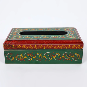 Boîte à mouchoirs en bois à motif bohème avec un design élégant et unique pour une utilisation sur la table à la maison et au bureau - Product Image 3