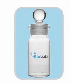 Frasco cilíndrico de pesaje de vidrio borosilicato 3.3 BIOLAB, transparente, para laboratorio, de forma alta, con tapón, cumple con ASTM 438 - Product Image 4