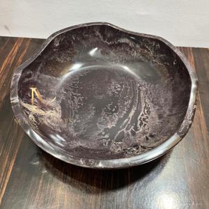 Tazón para Ensalada de Resina Pulida Ecológica con Textura de Mármol, Diseño Clásico Aqua Swirl para Hogar, Hotel, Restaurante, Boda - Product Image 4