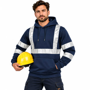 Sweat-shirt réfléchissant haute visibilité, vêtements de travail de sécurité pour les travailleurs de la construction, du bâtiment, de l'industrie et du plein air, vêtements de sécurité durables et chauds - Product Image 2