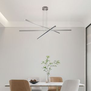 Lampadario LED Moderno da 48 Pollici con Finitura Metallica Elegante, Design Geometrico a 3 Bracci, Regolabile per Sala da Pranzo, Soggiorno, Ufficio - Product Image 2