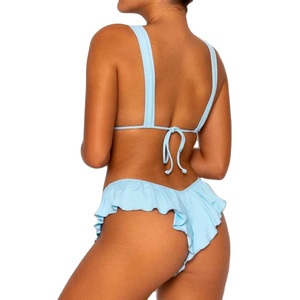 Conjunto de Bikini con Degradado Pastel, Efecto Ombre, Traje de Baño de Dos Piezas en Colores Suaves para Vacaciones Relajantes en la Playa - Product Image 5