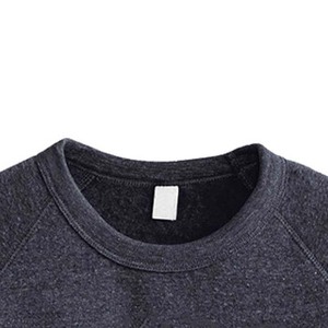 เสื้อสเวตเชิ้ตคอกลมแขนราแกลนสำหรับผู้ชาย สีพื้น ผ้าฝ้ายเฟรนช์เทอร์รี่ ทรงปกติ สวมใส่สบายๆ สำหรับฤดูใบไม้ร่วง คุณภาพสูง - Product Image 5