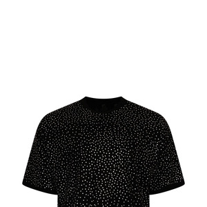 T-shirt d'été à manches courtes pour homme, imprimé strass, effet pailleté, coupe carrée, orné de cristaux et de diamants - Product Image 5