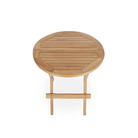 Table d'appoint ronde pliante moderne en bois massif d'acacia, pour l'extérieur, la chambre et le salon, meuble de fin de gamme du Vietnam, durable et imperméable