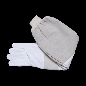 Sports World Gants d'apiculteur blancs, grande taille, de protection pour l'apiculture, à manchette longue, équipement de sécurité pour la manipulation - Product Image 4