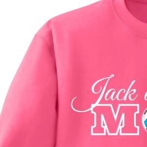 แจ็คแอนด์จิล มัม พิงค์เสื้อสเวตเตอร์คอกลมแขนยาวพิมพ์ลายกราฟิกผ้าฟลีซเนื้อนุ่มลำลองทรงหลวมผู้หญิงแฟชั่นประจำวัน - Product Image 4