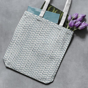 Bolso de Mano con Estampado Chevron Hecho a Mano en India, Bolso de Ropa con Correa para Uso Diario, Moda Femenina, Bolsos con Estampado de Bloques - Product Image 1