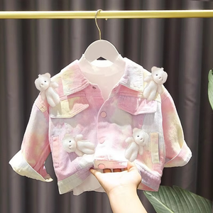 Nueva Chaqueta Vaquera Casual de Primavera/Otoño para Niñas, Blusa Moderna Estilo Bebé con Estampado de Dibujos Animados, Parka - Product Image 2