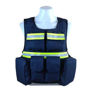 Gilet de sécurité incendie personnalisé en polyester ignifuge et réfléchissant, haute visibilité, tactique, style fendu, pour situations d'urgence - Product Image 2