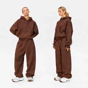 Conjunto Deportivo de Dos Piezas para Mujer, Sudadera con Cierre y Pantalones Jogger, Ropa Deportiva Urbana, Proveedor Mayorista OEM, Conjuntos Deportivos con Cierre - Product Image 1