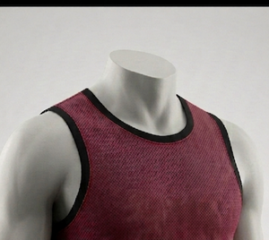 Men's Maroon <b>Mesh</b> Tank Top Round Neck Sleeveless Breathable Regular Fit All Seasons 100% Polyester - Product Image 5