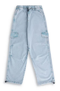 Jean décontracté pour homme 2026, style streetwear américain, délavé, tendance, coupe droite ample, délavage acide, taille élastique, fermeture boutonnée, pantalon long - Product Image 2