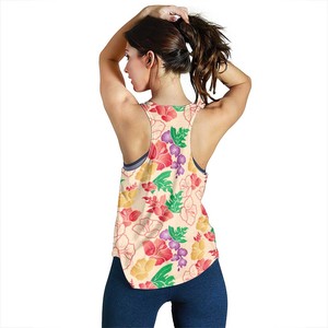 Women <b>Floral</b> Digital Printed Feather Embellished Tank <b>Top</b> Scoop Neck Regular Length Breathable Knitted Polyester Casual Style - Product Image 5