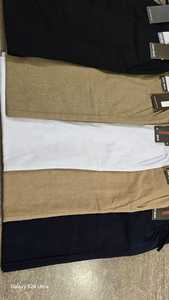 กางเกงขายาวทรงตรงสไตล์ฮิปฮอปสำหรับผู้ชาย ผ้าสแปนเด็กซ์/โพลีเอสเตอร์ เอวยางยืด น้ำหนักเบา สีพื้น ด้านหน้าเรียบ - Product Image 3