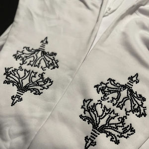 Sudadera con Capucha de Hip Hop Personalizada para Hombre, Estilo Urbano, Corte Regular, con Estampado de Diamantes de Imitación, 100% Algodón, 2 Piezas - Product Image 6