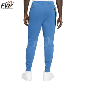 Pantalon de jogging décontracté personnalisé de haute qualité en coton lavé avec taille élastique, coupe large pour homme - Product Image 5