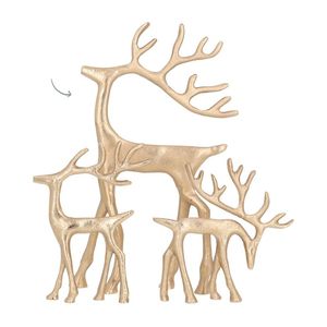 Ensemble de trois rennes métalliques de taille moyenne pour la décoration de Noël, fabriqués à la main, personnalisés, durables et écologiques - Product Image 4