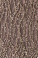 Tissu ethnique brodé de qualité supérieure avec paillettes et perles, durable et écologique, recyclable pour les robes de mariée et de soirée