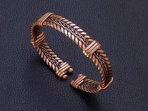 Pulsera de Cobre Antiguo Hecha a Mano HASAN CRAFT, Brazalete Abierto con Textura Martillada, Ajustable, Ecológico, Recuerdo de Boda - Product Image 5