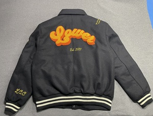 Fabricant de vestes universitaires personnalisées, veste de baseball brodée OEM, veste universitaire en gros, logo personnalisé - Product Image 2