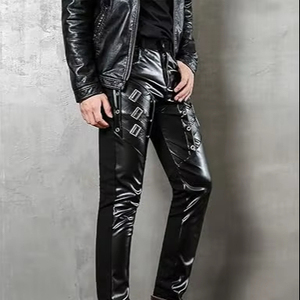 Pantalones de Motociclista de Cuero para Hombre de Alta Calidad, Equipo de Protección para Motocicleta, Ropa Clásica y Cómoda para Motociclistas - Product Image 1