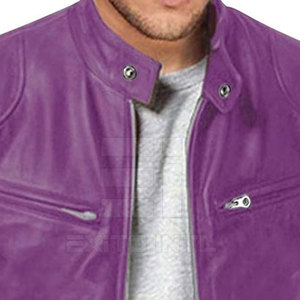 Men's Leather Jacket Stand Collar Breathable Winter Warm Casual Streetwear High Street Style - Product Image 5