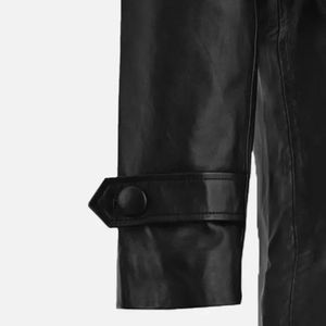 <b>Men's</b> 100% Real Lambskin Leather Coat Winter <b>Smart</b> Casual Style Loose Fit All Seasons Breathable Feature Stand Collar Front Logo - Product Image 4