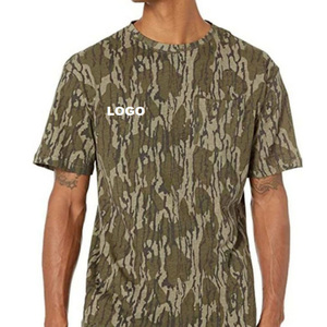 Camiseta de Pesca y Caza Ligera con Estampado de Camuflaje y Diseño de Corteza de Árbol para Hombre, Personalizable con Logotipo, Ropa Deportiva para Exteriores, OEM, Venta al Por Mayor - Product Image 2