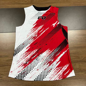 Camisetas de Voleibol Unisex con Cuello en V, 100% Poliéster Transpirable, Impresión Personalizada, Uniforme sin Mangas, Mangas para Brazos, Logotipo Frontal del Club - Product Image 5