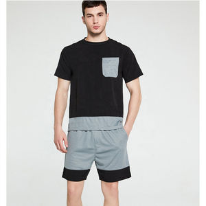 Conjunto de Verano Personalizado de Dos Piezas, Camiseta y Pantalones Cortos de Algodón Transpirable, Ropa Casual OEM en Oferta - Product Image 1