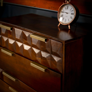Modern Solid Farmhouse <b>Sideboard</b> Cabinet Modular 5+ Drawers Living Room <b>Kitchen</b> Dining Hotel Furniture Durable Wooden Home - Product Image 2
