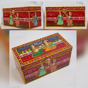 Hand Painted Wooden Storage <b>Box</b> Decorative Jewelry Keepsake <b>Box</b> Traditional Artisan <b>Gift</b> <b>Box</b> - Product Image 3