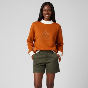 Sweat-shirt molletonné oversize à col montant pour femme, personnalisable avec logo, vente en gros, qualité supérieure, streetwear décontracté, le plus vendu - Product Image 3