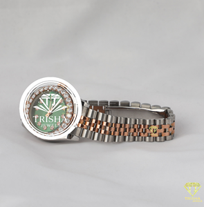 Reloj de pulsera de diamantes premium para mujer, reloj de cuarzo de lujo con brazalete de acero inoxidable, elegante reloj de joyería de moda para bodas y ocasiones especiales. - Product Image 4