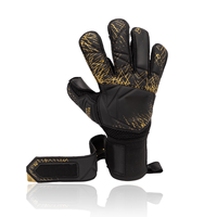 Gants de gardien de but en latex respirants antidérapants de haute qualité à doigts entiers avec fermeture à lacets séchage rapide protection pour l'entraînement