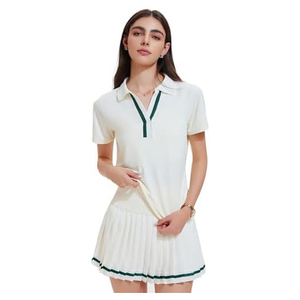 Tenue de tennis pour femmes de qualité supérieure, impression et broderie de logo personnalisés, ensemble de tennis pour femmes, vente en gros de tenues de tennis pour femmes - Product Image 3