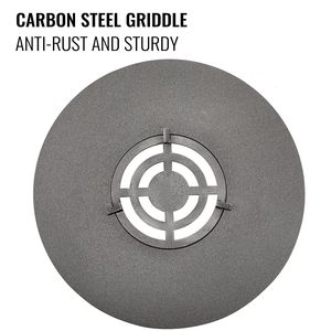 ตะแกรงย่างบาร์บีคิวเหล็กกล้าคาร์บอนขนาด 40 นิ้ว แบบเปลี่ยนได้ บำรุงรักษาง่าย พร้อมแผ่นเสริมขนาด 18 นิ้ว - Product Image 3