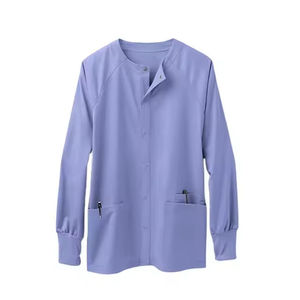 Blouses médicales extensibles tendance pour femmes, col rond, manches longues, en tissu doux, vente en gros - Product Image 1