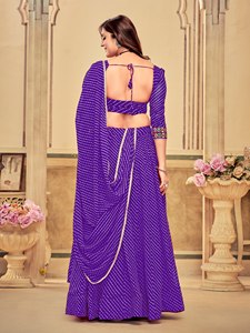 Collection moderne de Lehenga Choli en Georgette gaufrée à séchage rapide pour femmes, idéale pour toutes les saisons, spécial Navratri - Product Image 4