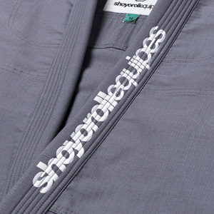 Kimono de Jiu Jitsu Shoyorol Personalizado en Color Gris, Uniforme de Jiu Jitsu Brasileño de Alta Calidad, 100% Algodón - Product Image 3