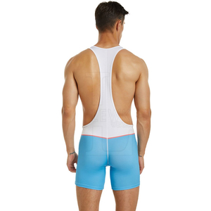 Maillot de lutte pour hommes, col en V, sans manches, ajusté, en spandex et polyester, respirant, à séchage rapide, uniforme de compétition sportive - Product Image 6