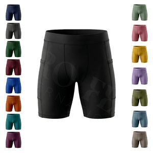 Shorts de sport OEM ODM pour l'entraînement et le jogging, vente en gros à prix abordable, vêtements de course, shorts de compression à taille élastique extensible - Product Image 1