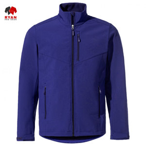 แจ็คเก็ตซอฟต์เชลล์แบบสั่งทำพิเศษสำหรับผู้ชายจาก Ryan Pro Gear ผ้าสวมใส่สบาย ปิดด้วยซิป พร้อมโลโก้แบบกำหนดเอง ดีไซน์ OEM - Product Image 6