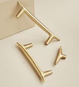 Poignées de porte d'armoire en laiton de luxe, finition dorée, poignées décoratives pour tiroirs de garde-robe, ensemble de quincaillerie de meubles haut de gamme pour la maison - Product Image 6