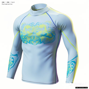 Chaleco Rash Guard Unisex de Alta Calidad al por Mayor, Ropa Deportiva Reciclada con Protección UV para Buceo, Natación y Surf, Camiseta Superior Personalizada - Product Image 3
