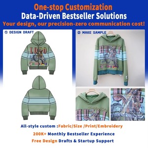 Streetwear Unisex Heavyweight Cotton <b>Zip</b> <b>up</b> Hoodies Distressed Vintage Washed Men Custom Printed Oversized Graphic Hoodie - Product Image 4