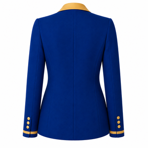 Blazer personnalisé de la sororité Sigma Gamma Rho, logo brodé bleu et or, doublure en polyester avec logo répété imprimé pour femme - Product Image 3