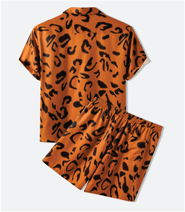 ชุดเซ็ตเสื้อยืดและกางเกงขาสั้นลายเสือดาวพิมพ์ลายแบบระบายอากาศได้ดี สั่งทำได้ตามต้องการ สำหรับใส่เที่ยวทะเลช่วงฤดูร้อน แห้งเร็ว - Product Image 2