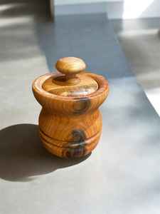 ArtisRaw Juego de Tarros de Miel Multifunción de Imitación de Madera de Olivo Antigua, Calentable, Tallado a Mano, para Camping, Estilo Tunisino - Product Image 4